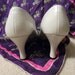 Vintage Ladies Leather Pumps with 2 1/2" Kitten Heel by Worthington Size 9 1/2 Wide Only 12 USD