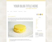 Premade Blogger Template: Lemon Macaron