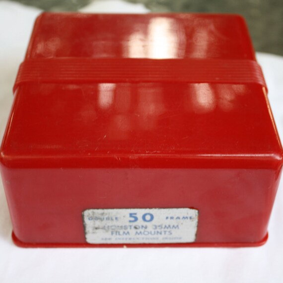 Plastic Red Vintage 35MM Slide Box