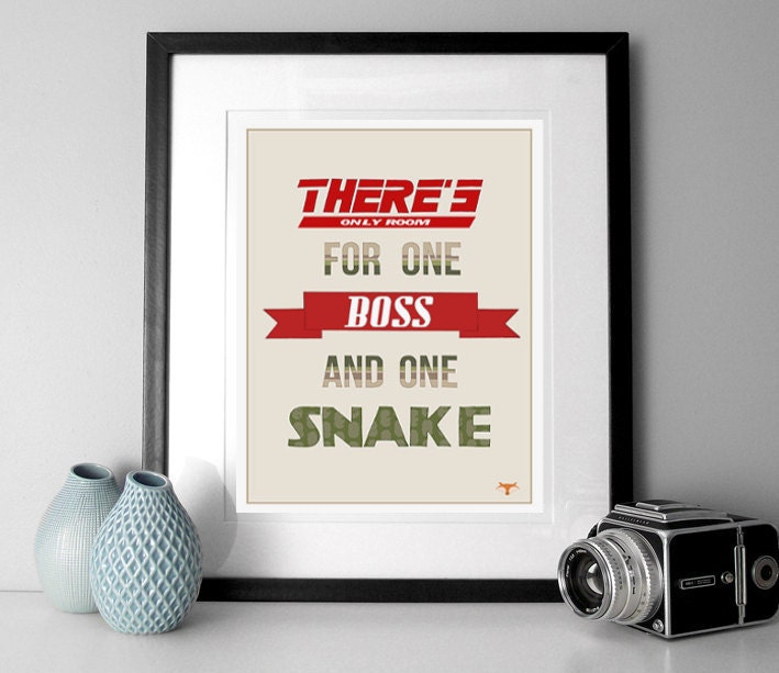 Gaming quote hand drawn Metal Gear Solid print A3