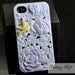 lavender Purple Iphone 4 Case, Flower iPhone 4 Case, iPhone 4s Case, flower Hard iphone Case, iphone cases, with a cute bird