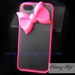 Pink Bow IPHONE 5 Case, Iphone 5 Cover, Pink Rubber Frame Hard Plastic Case for Apple Iphone 5
