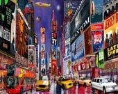 Times Square New York City Art Print Poster On Canvas