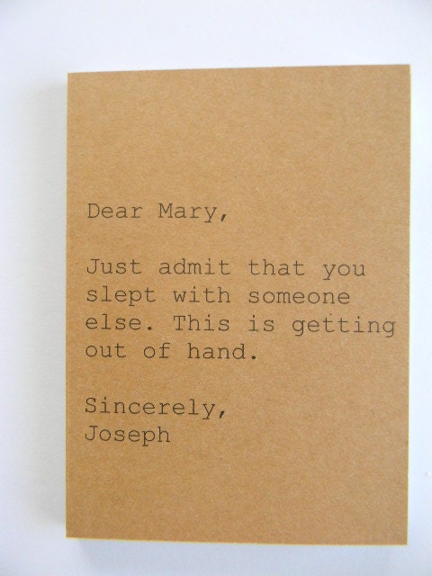 Notebook - Dear Mary, Sincerely Joseph