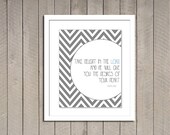 Nursery chevron bible verse print 8x10