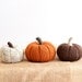 Three Little Pumpkins: Hand Knit Decorations