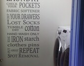 Laundry Subway Art Vinyl Wall Phrase
