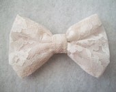 Pink Laced Bow Hair Clip (Set of Two)