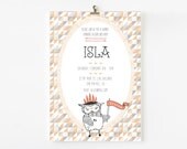 Baby Shower - Little Indian - camp - Neutral custom invite