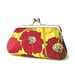 Clutch, makeup bag, Red Poppies