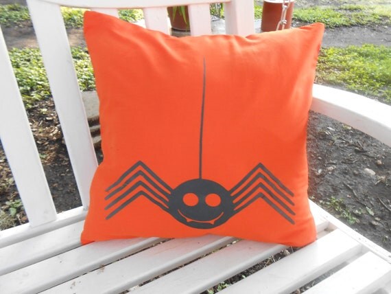 Spooky Spider, Accent Pillow, Halloween Decor for the Home, 16x16