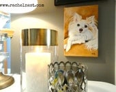 Custom pet portrait from your photo, 8"x12" canvas, dog painting