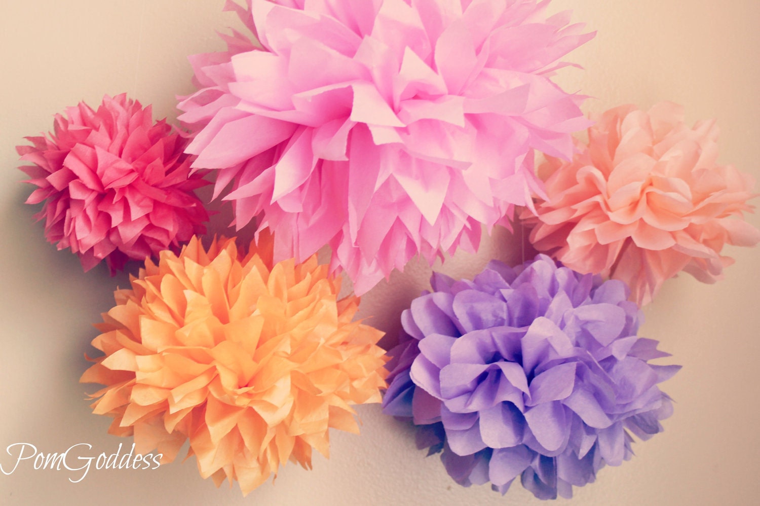 30 Tissue Paper pom poms- Wedding Decor-Bridal Shower,Baby Shower-Party Decor-Birthday Decor,Baptism,Sweet 16