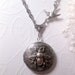 Silver Bee Floral Locket With Bird