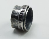 Personalized Spinner Ring Sterling Silver Fidget Ring
