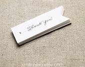 Thank You Swallowtail Gift Tags - Favor Tags - Thank you -  Pennant Flag - Swing Tags - Set of 40 (Item code: J299)