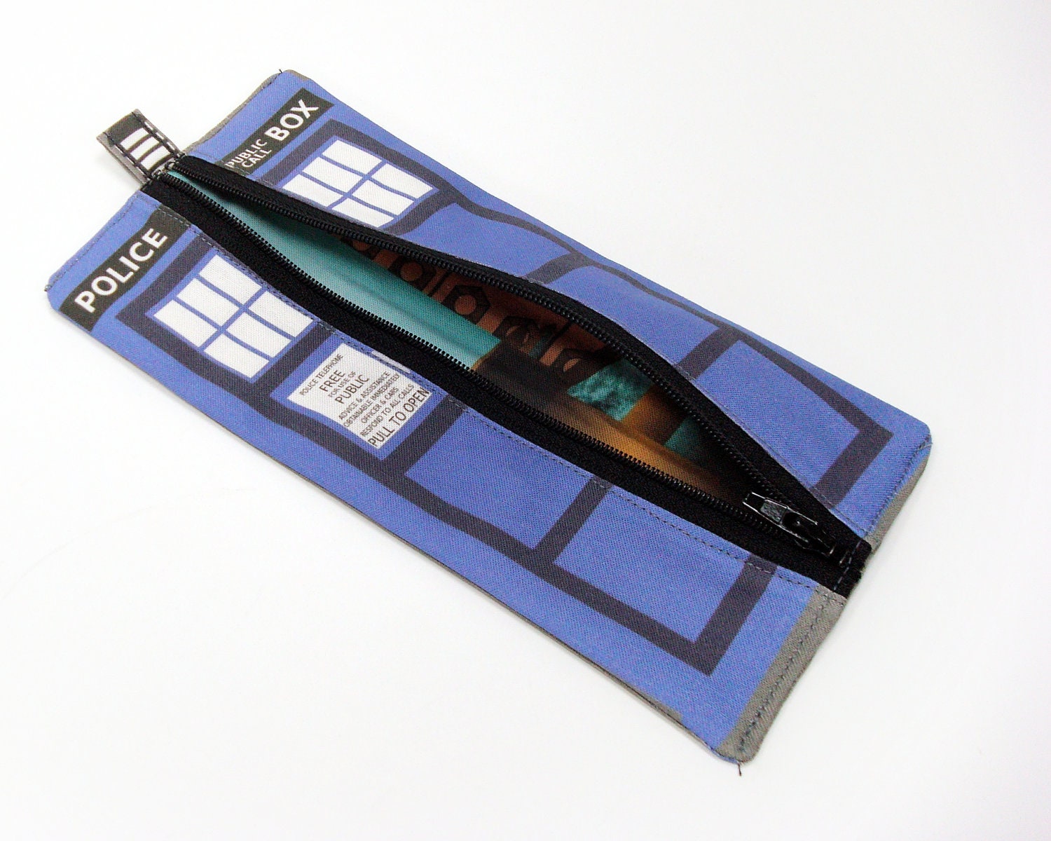 Tardis pencil case 8 inch doctor who zipper pouch