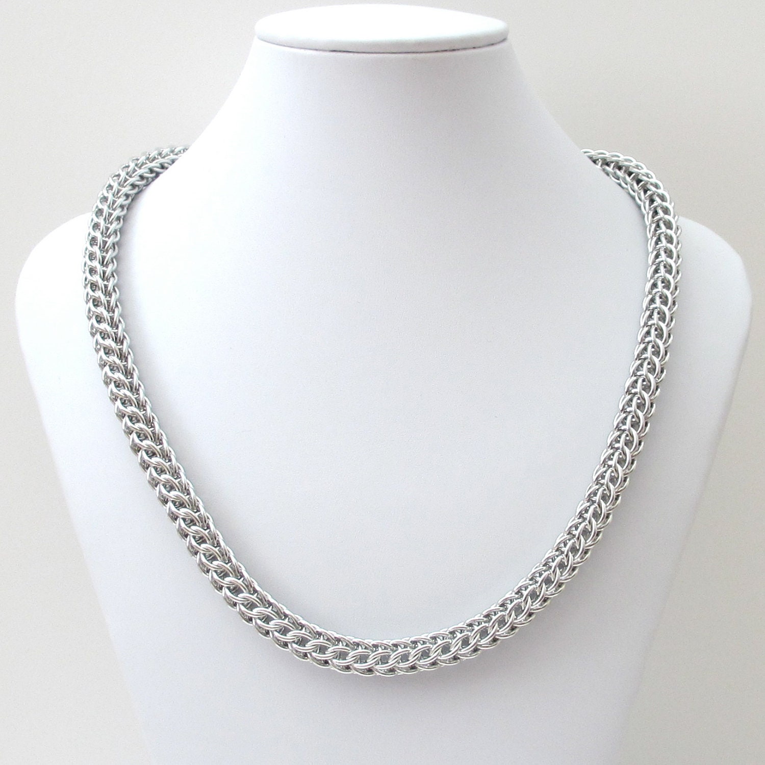 Chainmaille necklace, Full Persian weave