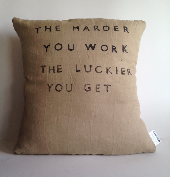 Decorative Throw Pillow - Inspirational Quote Natural Linen Pillow