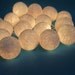 White colors cotton ball wedding holiday/Party String Lights 20 Lanterns