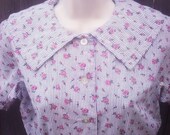 Vintage 1950s Dress/ Rockabilly/ VLV/ Medium/ Day Dress/ Housewife/ Peter Pan Collar