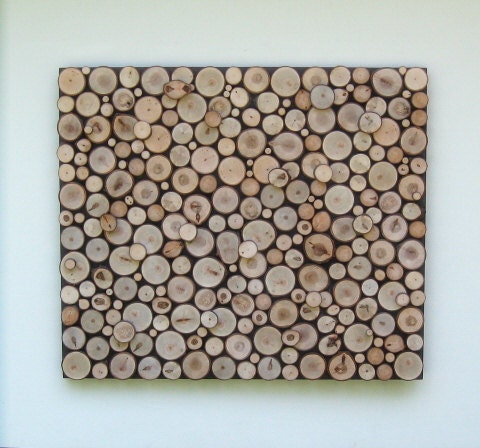 Abstract Art Wood Slice Rustic Sculpture