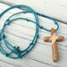 Wood Cross Pendant - Cherry & Maple - Jewelry for Men