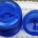 Vintage Cobalt Blue Cookie Jar or Snack Jar or Biscuit Barrel with Lid