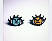 Eyemo Earrings (blue-orange) - (Ship on 26 Nov onwards)