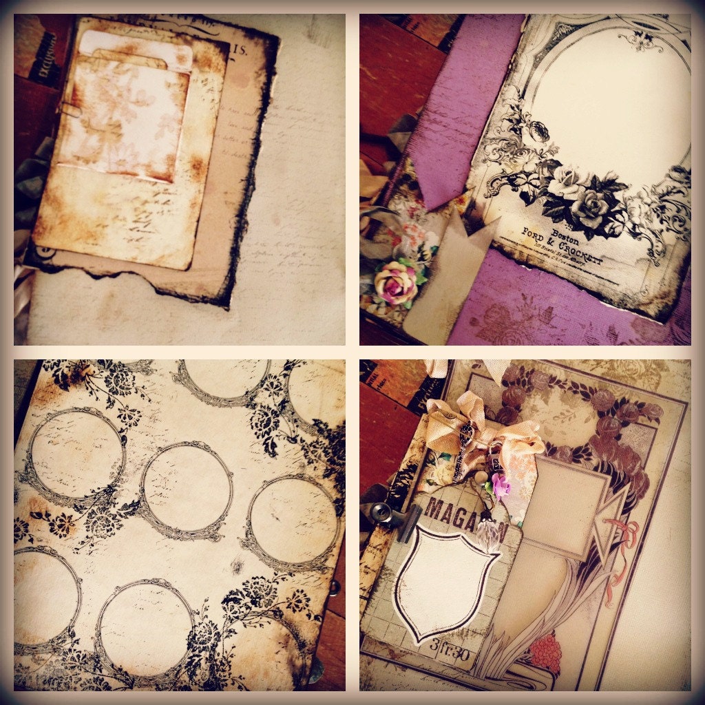 Guest Book Wedding Guest book Alternative Guestbook Vintage Shabby Chic