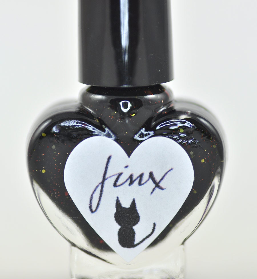 Jinx Black Jelly Nail Polish 5ml Mini Bottle