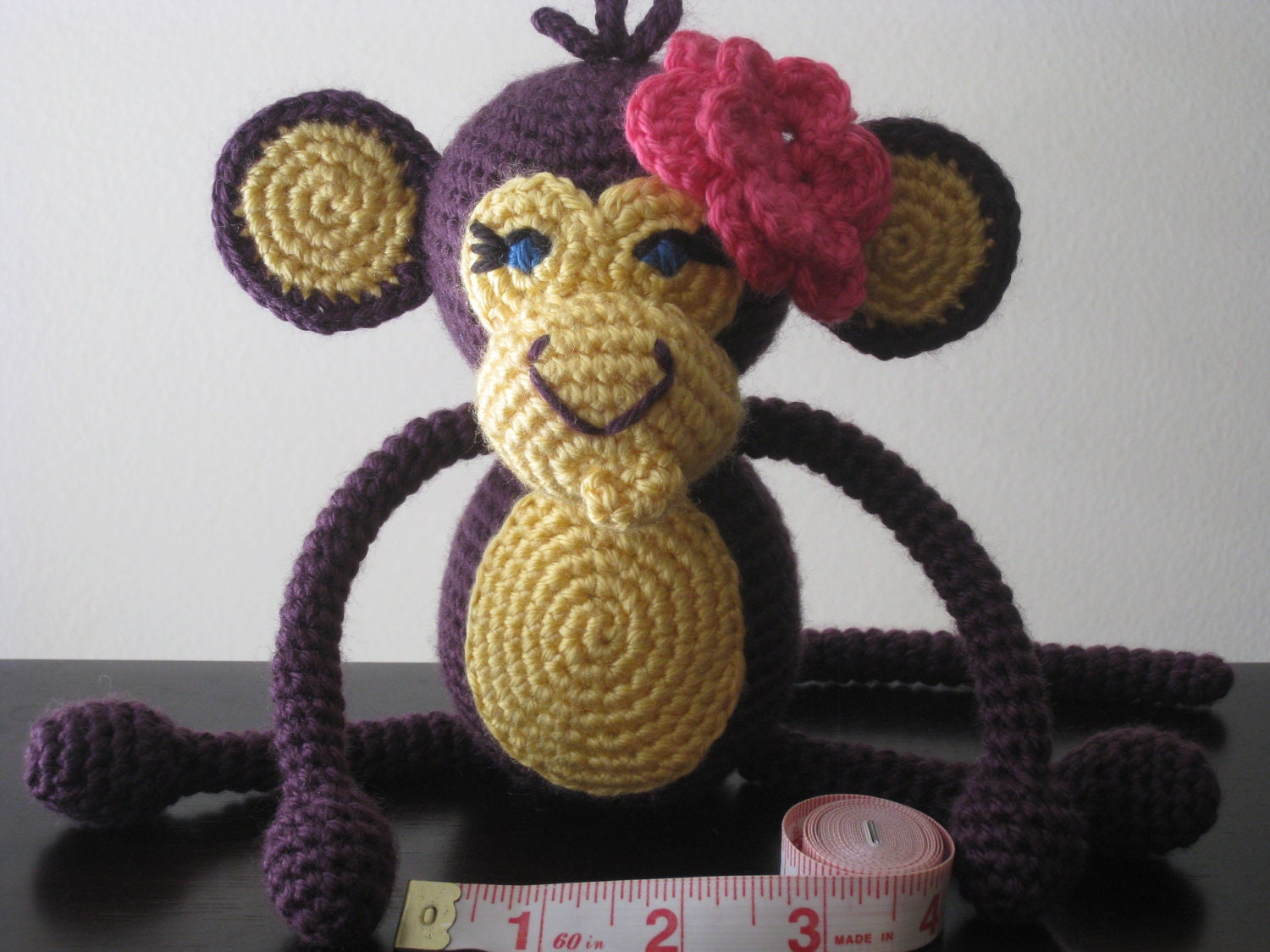 CROCHET PATTERN - Crochet Baby Boy or Girl Monkey Pattern - plush toy doll amigurumi brown tan stuffed animal step by step tutorial