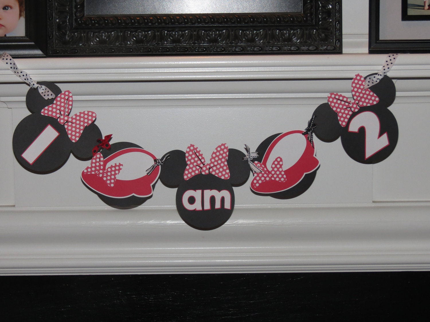 Mickey Mouse Highchair Banner-"I am 1"
