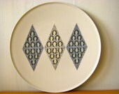 4 Ben Seibel Iroquis Informal China Plates in the "Blue Diamonds" pattern