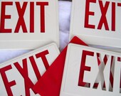 Vintage Sign Advertisement EXIT light lamp Home Decor Sign vintage collectible lamp parts