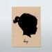 Custom Silhouette 5x7 hand painted & personalized from your photo ORIGINAL ART