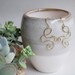 Brass hammered earrings - Swirls - brass earrings
