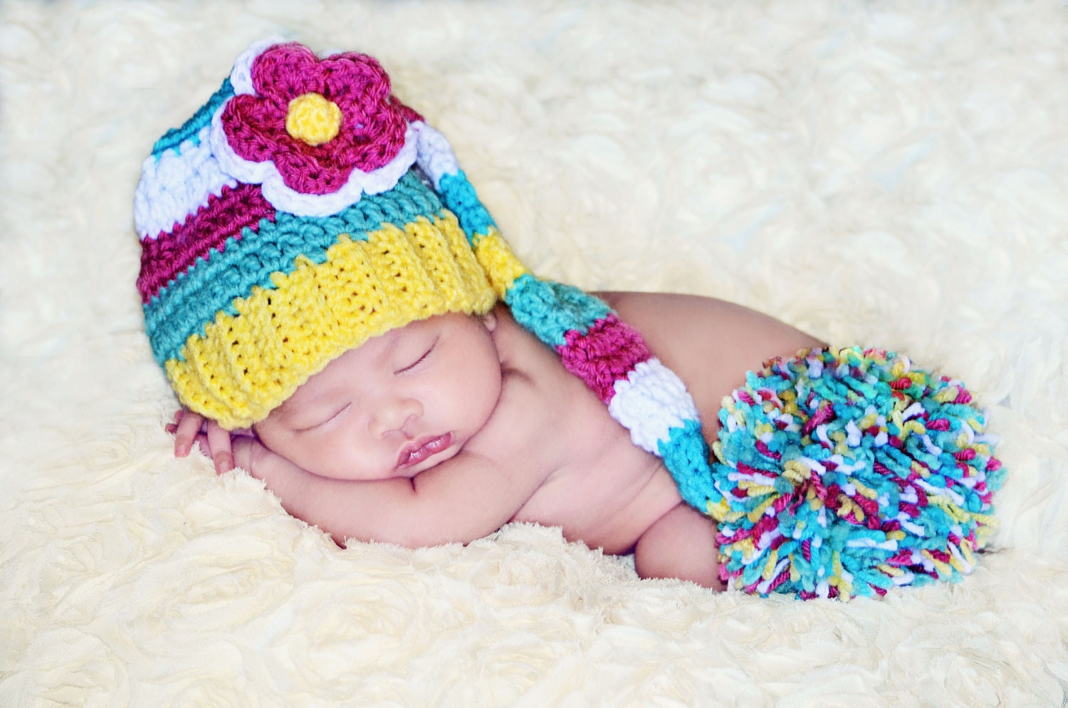 Baby Girl Striped Elf hat