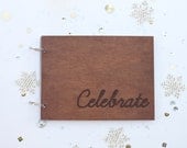 Celebrate wood journal/ mini album/ guest book
