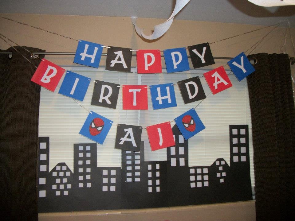 Spider-man Birthday Banner