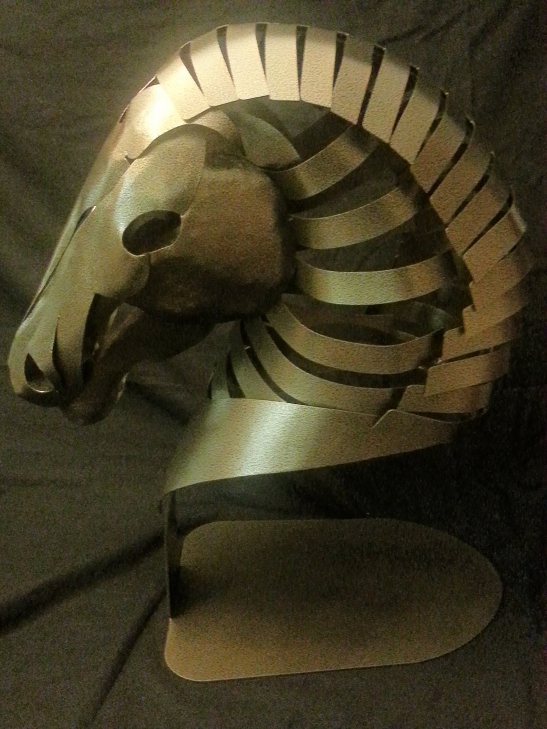 Horse Head Metal Sculpture Industrial Artwork 27" Tall