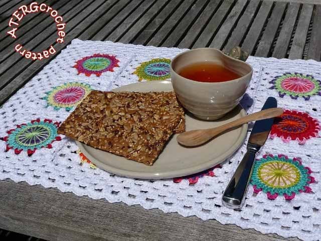 Crochet pattern circles in granny square by ATERGcrochet included pillow cover and placemat and afghan
