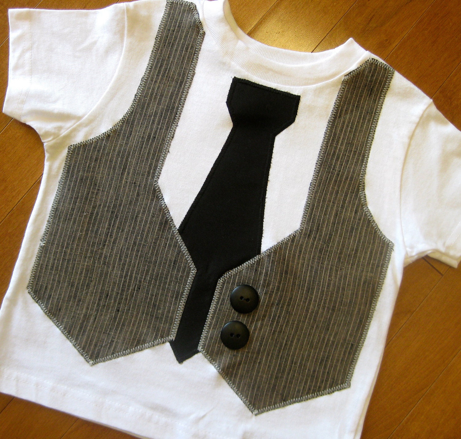 Boy Gray & Black Faux Vest Tie Suit Shirt Short sleeve 2t 3t 4t Brown and Tan