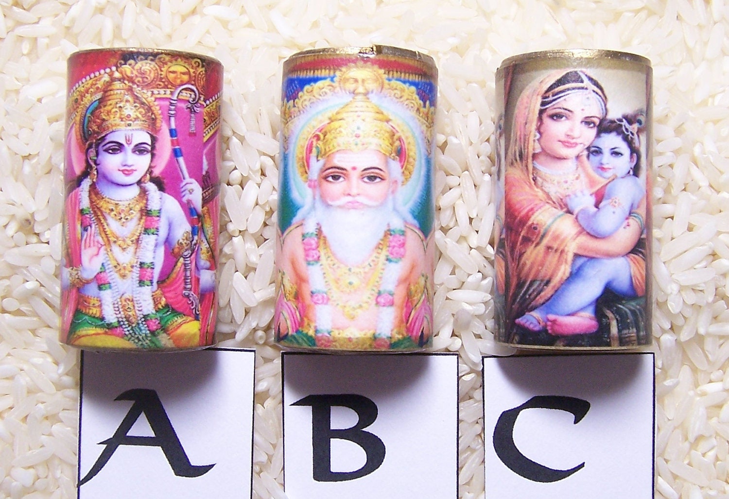 Paper Bead  Large Focal Gods Of India
