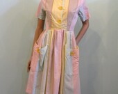 CLEARANCE // 1950s Dress // CANDY and Butterscotch // XS