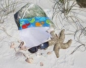 Shell Bag WHALES Mesh Beach Bag, Shower Caddy, Seashell Bag, Shell Collecting Bag WHALES