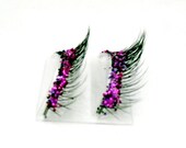 Natural Purple & Magenta Glitter Faux Lashes
