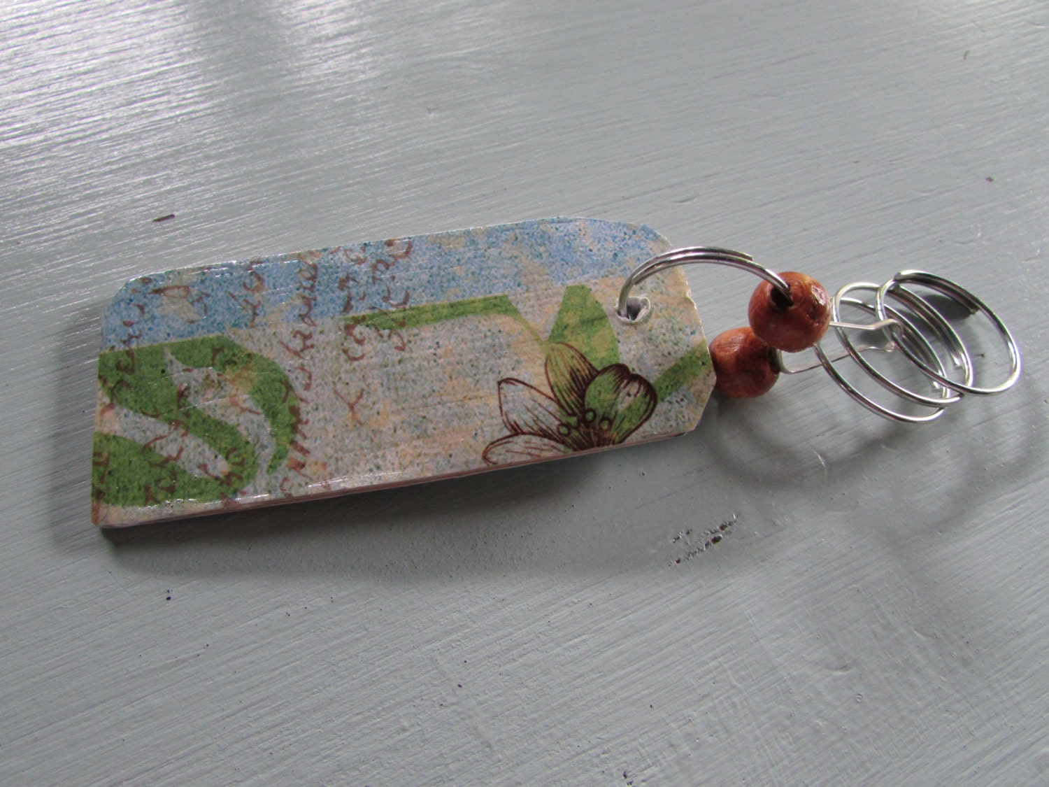 Writer's WOOD KEYCHAIN Two sided