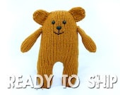 SALE--Hand Knit Teddy Bear: Herman the Amigurumi Bear
