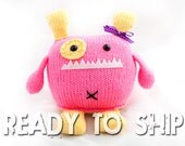 Penelope the Hand Knit Stuffed Monster